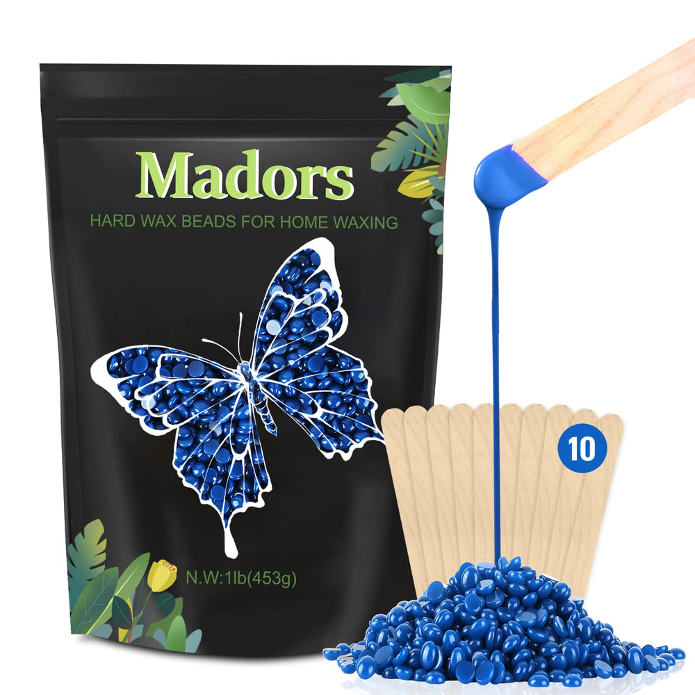 Madors hard wax beads packaging for at-home waxing prep