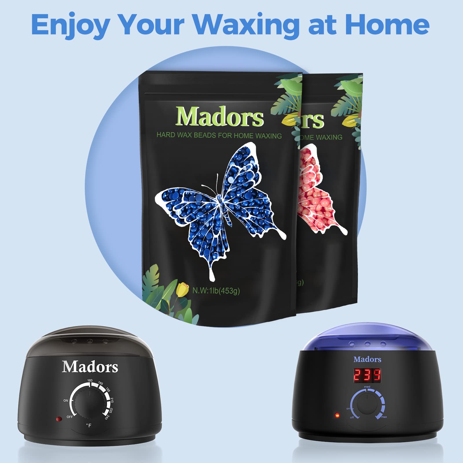Madors hard wax for legs with smooth removal and potential longer intervals