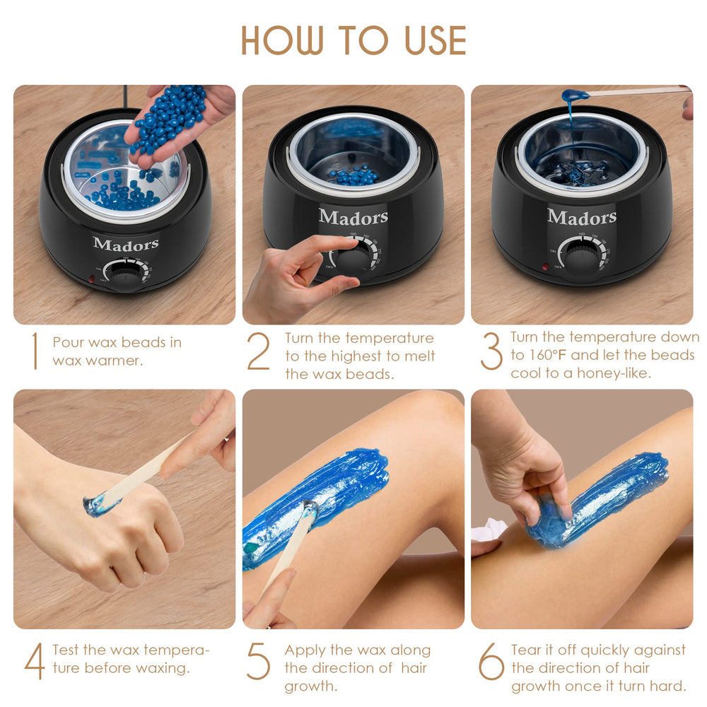 Madors nose wax applicators demonstrated for precise facial waxing