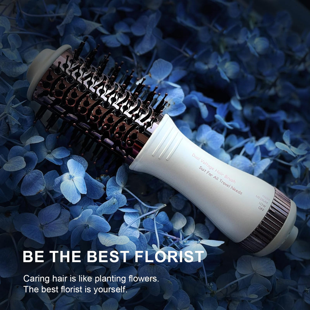 Madremía travel dual voltage hair dryer brush lightweight design for on-the-go hair care