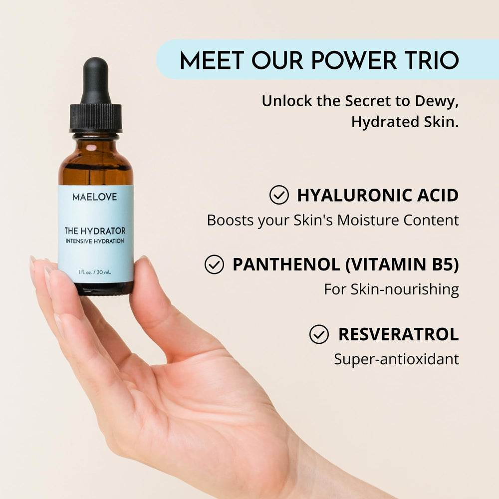 Maelove Hydrator application pump demonstrates easy, precise dosing for daily skincare