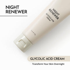 MAELOVE Night Renewer cream swirl closeup shows silky texture for sensitive skin