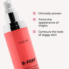 Applying MAËLYS B-FOXY on the inner thighs for contour and skin moisture