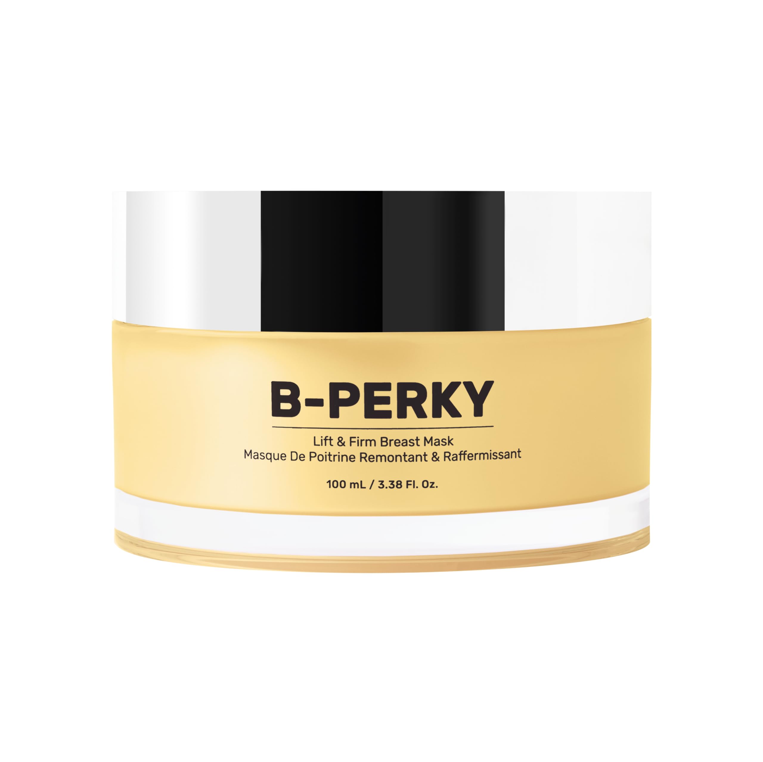 MAËLYS B-PERKY packaging shows a leave-on chest firming formula