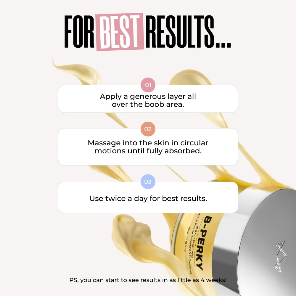 MAËLYS B-PERKY application as part of evening skincare routine for bust-area care