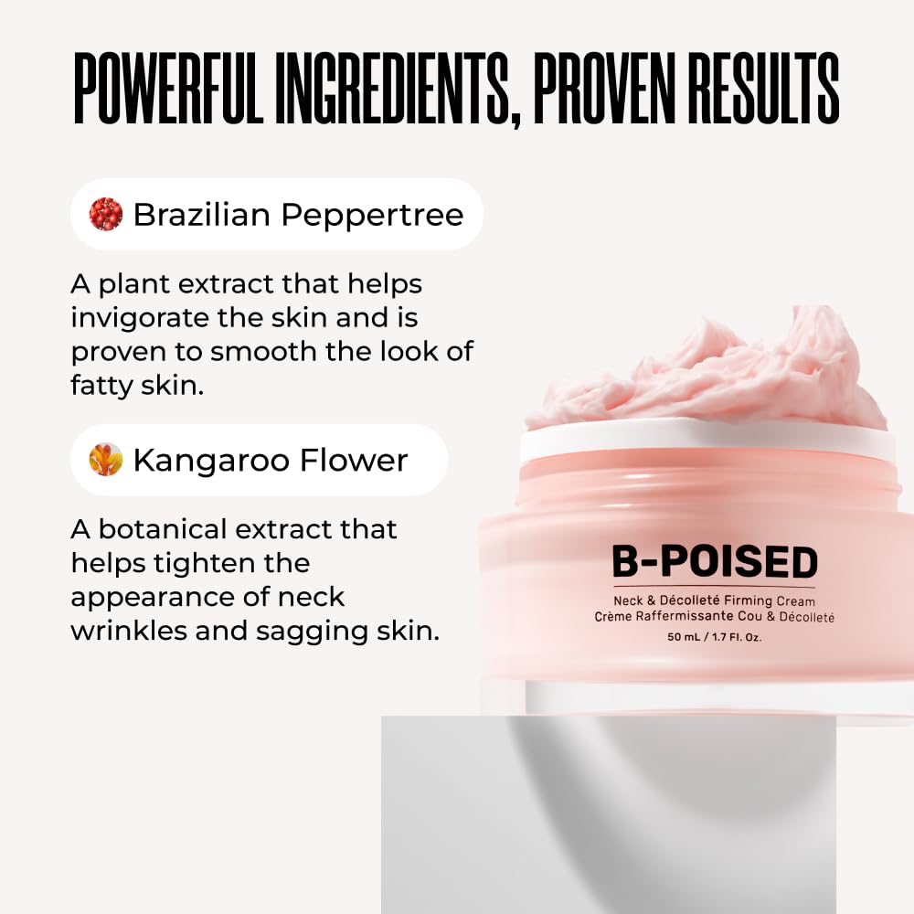 MAËLYS B-POISED kangaroo paw flower extract helps contour the neck area for a refined silhouette