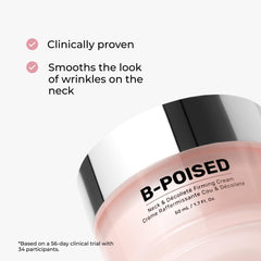 MAËLYS B-POISED neck decollete application closeup highlights quick absorption for daily hydration