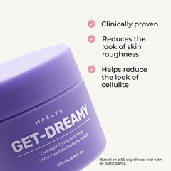 MAËLYS GET-DREAMY overnight-toning-whip jar application shows creamy texture