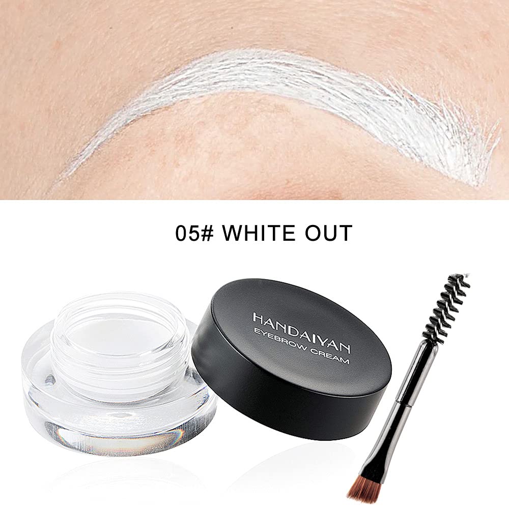 MAEPEOR eyebrow pomade dual-ended brush demonstrates precise shaping and blending.