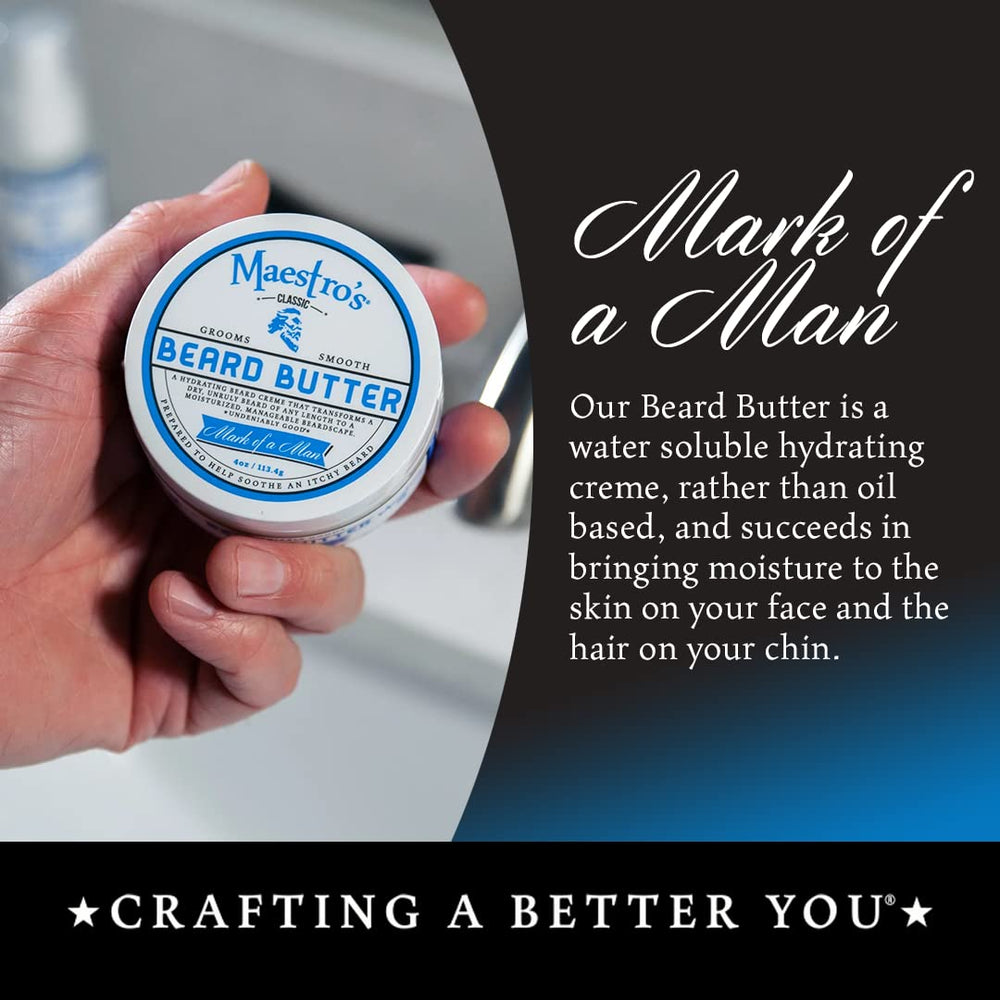 Maestro's Classic Beard Butter paired with Beard Wash for grooming.