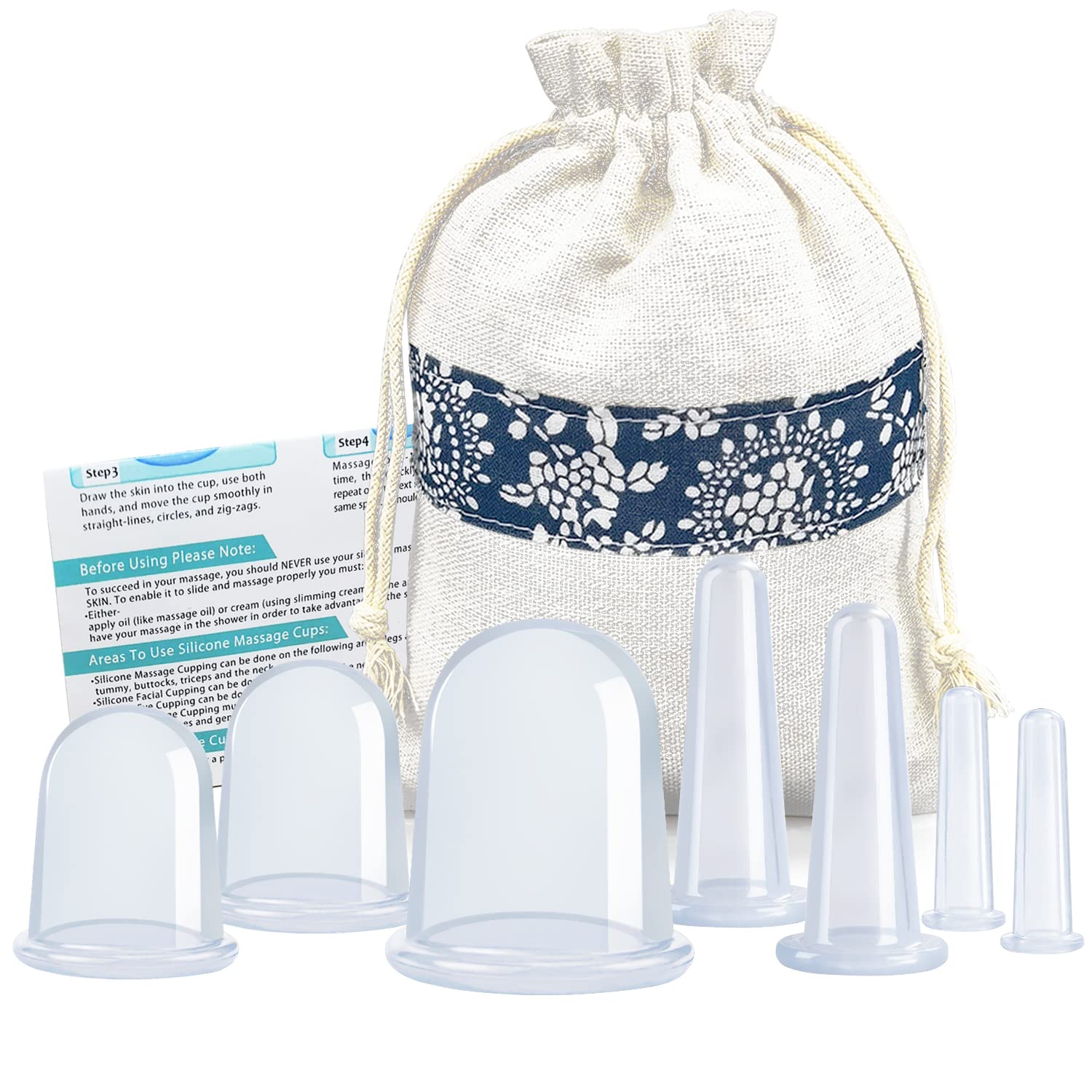 MAFLY silicone cupping face cups closeup—gentle facial massage design for skincare routines.