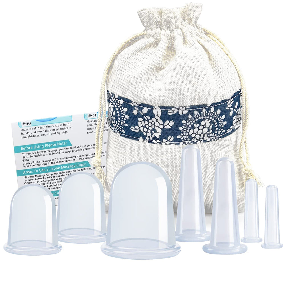 MAFLY silicone cupping face cups closeup—gentle facial massage design for skincare routines.