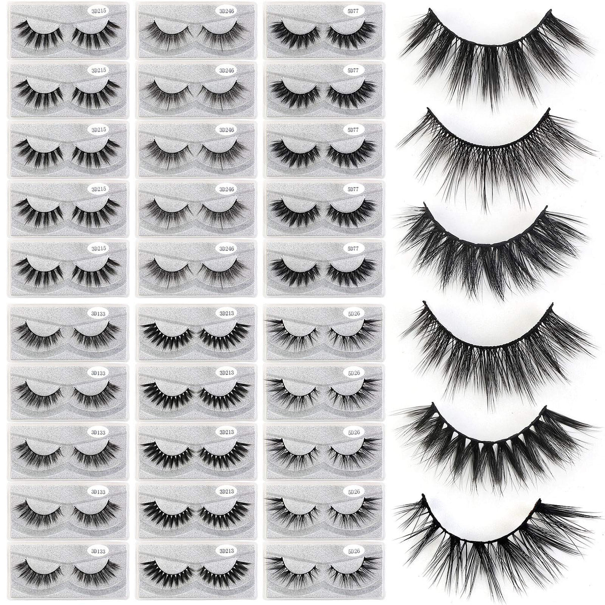 MAGEFY 30-pair six-style lashes for natural to dramatic looks.
