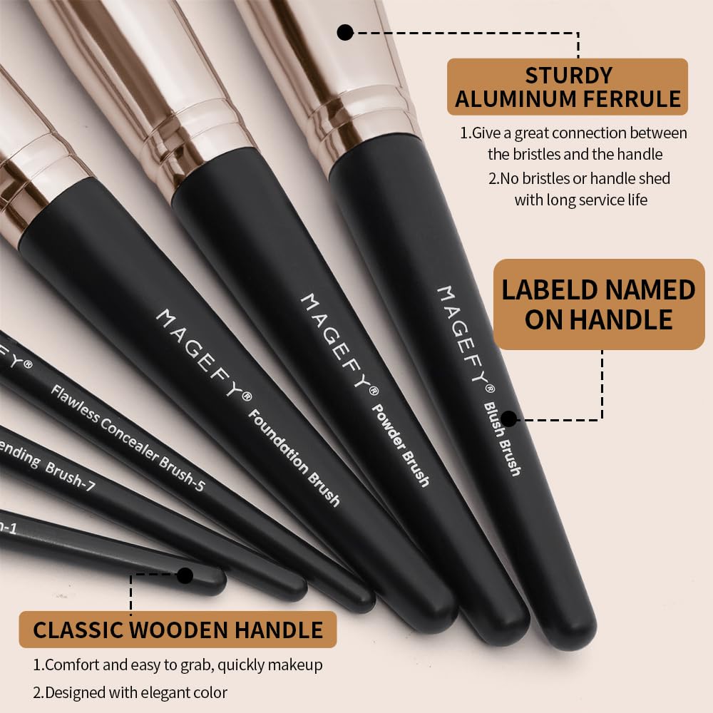 MAGEFY contour brush delivers precise application for sculpted features.
