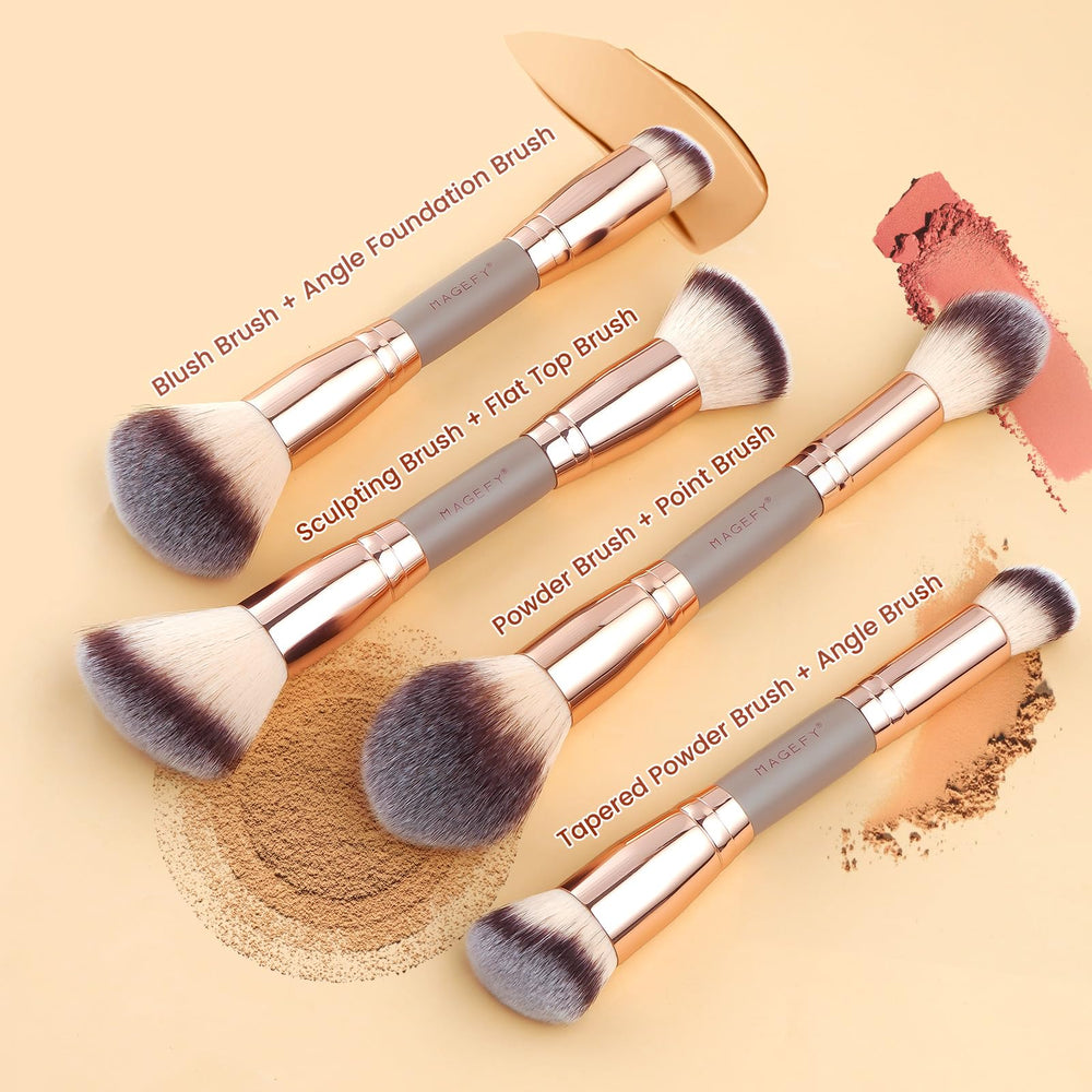 MAGEFY dual-ended face brush closeup for multiple face applications