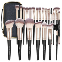 MAGEFY makeup brushes set in case keeps tools organized for travel and daily use.