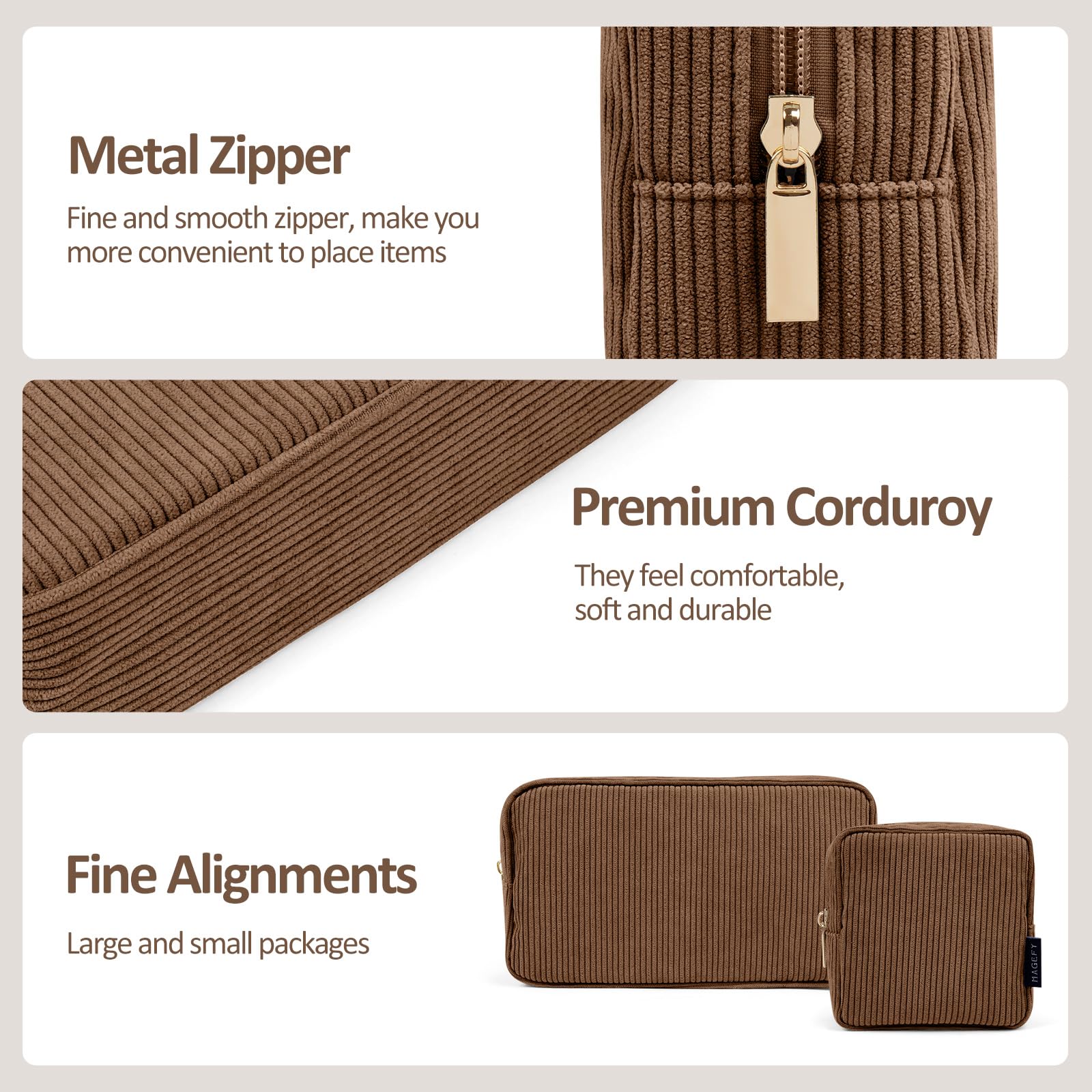 Magefy portable makeup bag lightweight design for travel must-haves
