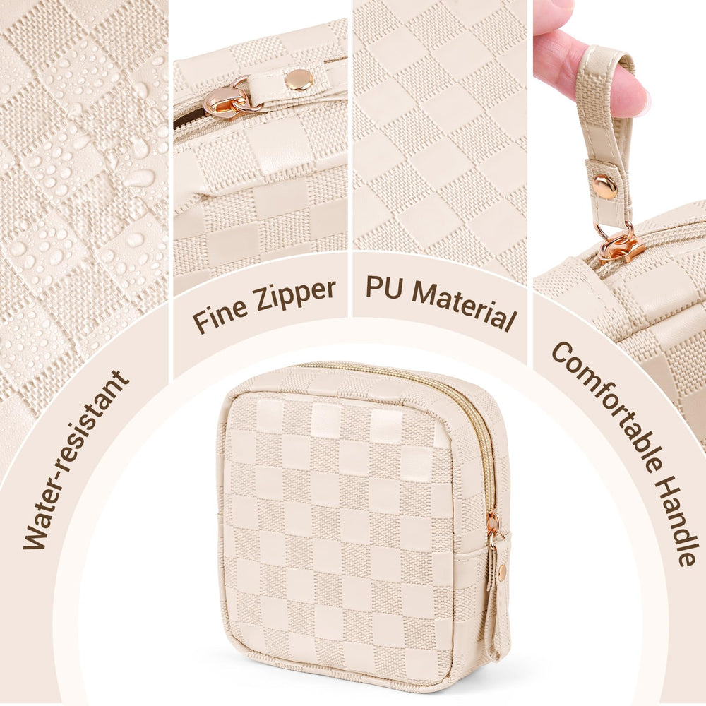 MAGEFY travel-friendly makeup bag fits purse or backpack.