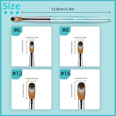 Magic Armor brush size 6 extension shows ergonomic grip for longer, precise nail lengthening.