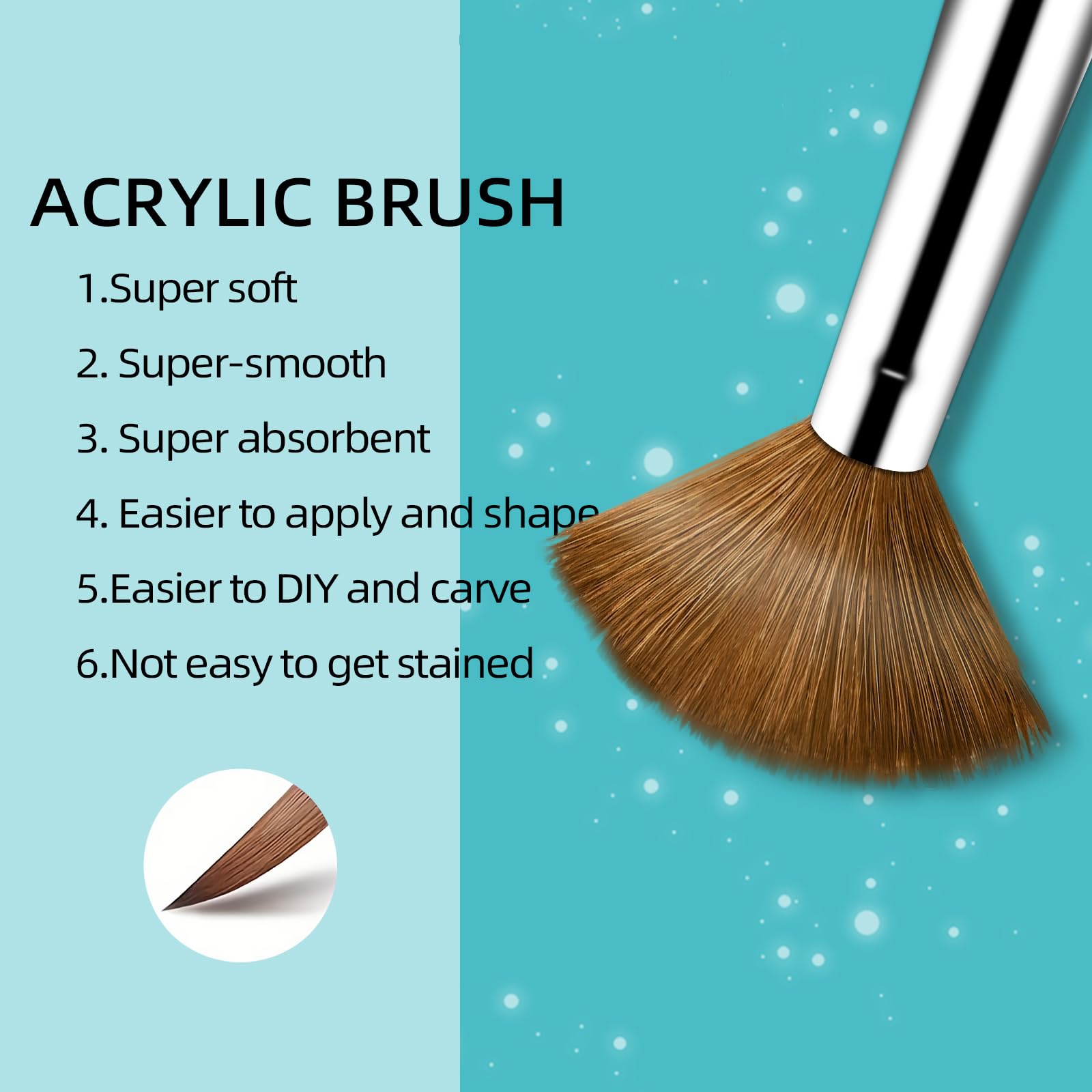 Magic Armor brush size 8 carving demonstrates detailed line work for clean nail art.
