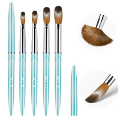 Magic Armor four-piece acrylic nail brush set collection with gradient handles for precise application.