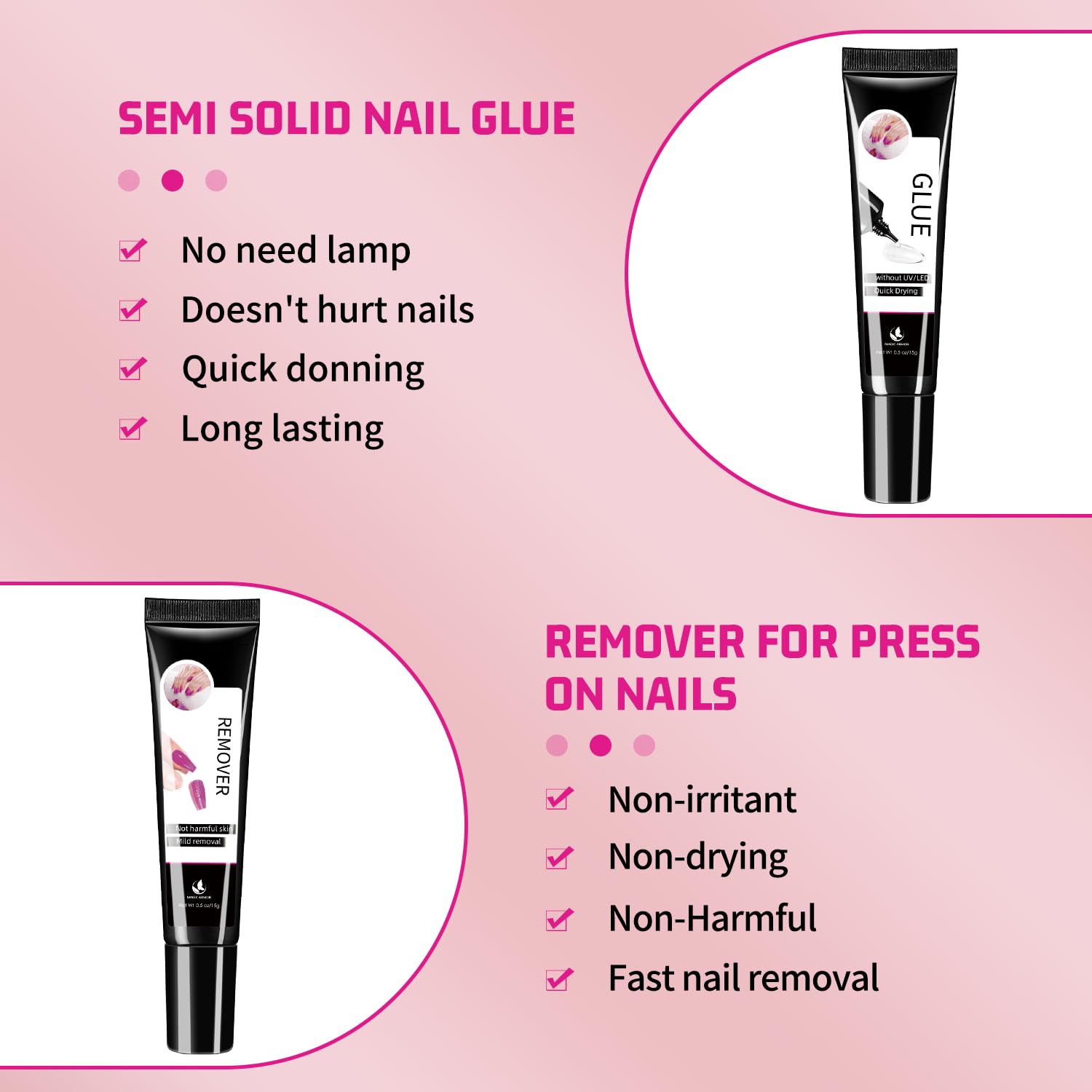 MAGIC ARMOR removedor 15ml, eliminación fácil de uñas falsas.