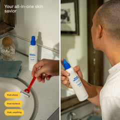 Magic Molecule body and face wash demonstrating gentle pore cleansing without greasy residue