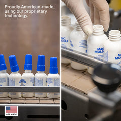 Magic Molecule Skin Cleanser spray being applied demonstrates quick, non-greasy refreshing skin