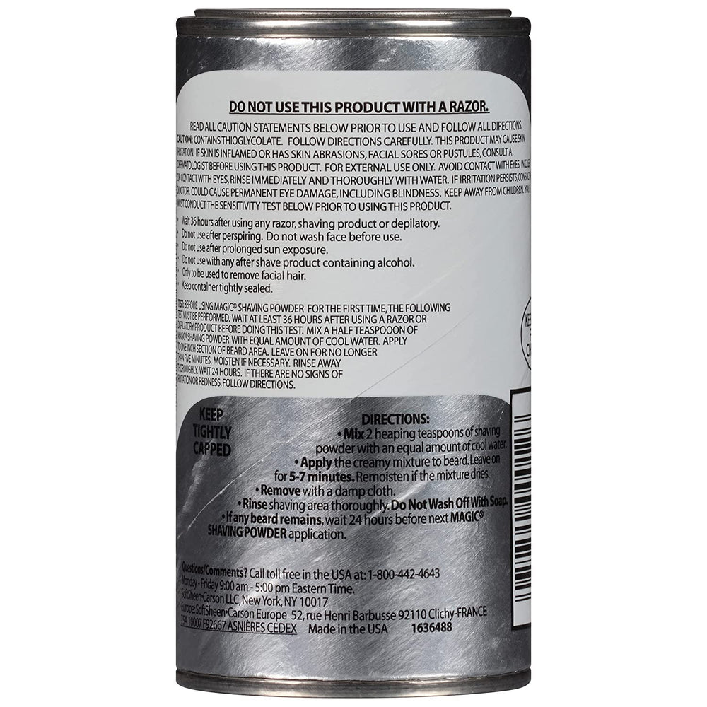 Magic Skin Conditioning Shaving Powder pack of four displays value and travel-ready supply.