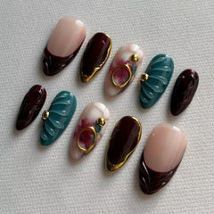 MAGLFELL fall press on nails leopard-pattern showcases bold daily wear.