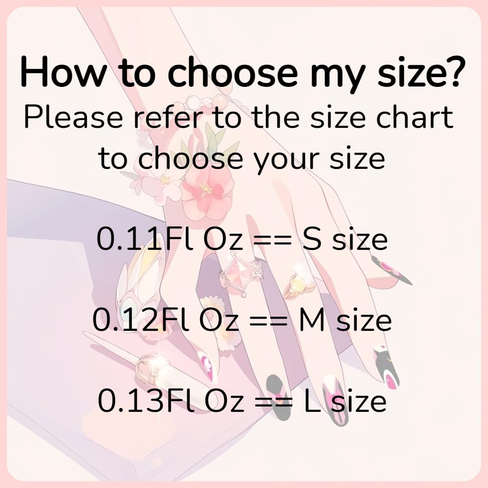 MAGLFELL fall press on nails size-guide helps find a comfortable fit.