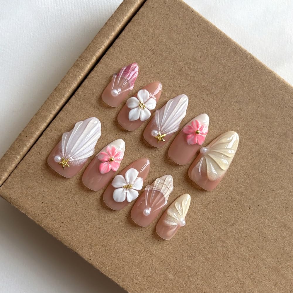 MAGLFELL fashion art nails with leopard and floral patterns for stylish looks.