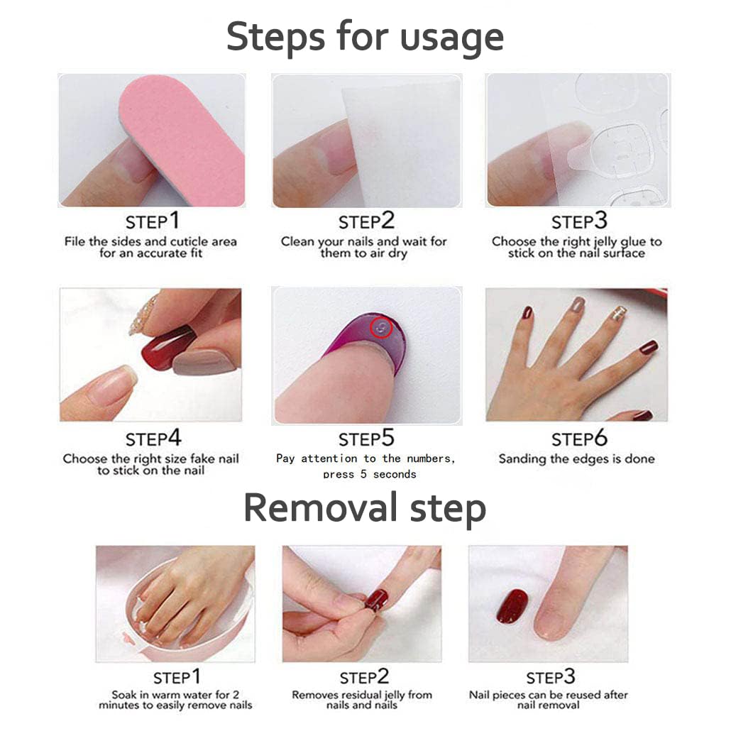 MAGLFELL size guide helps achieve a perfect fit for diverse nail shapes.