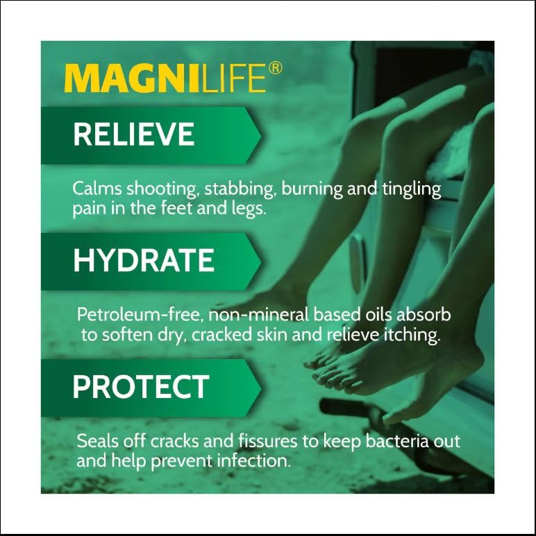 MagniLife packaging highlighting all-natural plant-based formula for sensitive skin.