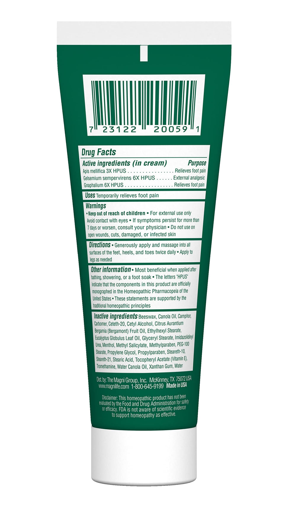 MagniLife DB crema para pies, aplicación suave para alivio de sequedad.