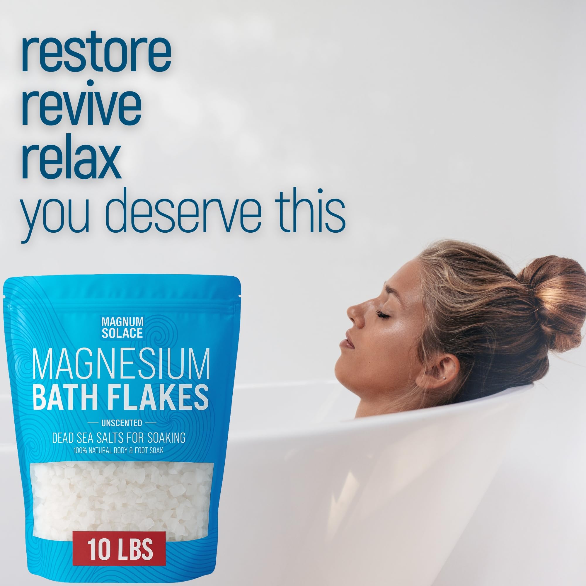 Magnum Solace Dead Sea salts for soaking offer a mineral-rich bath.