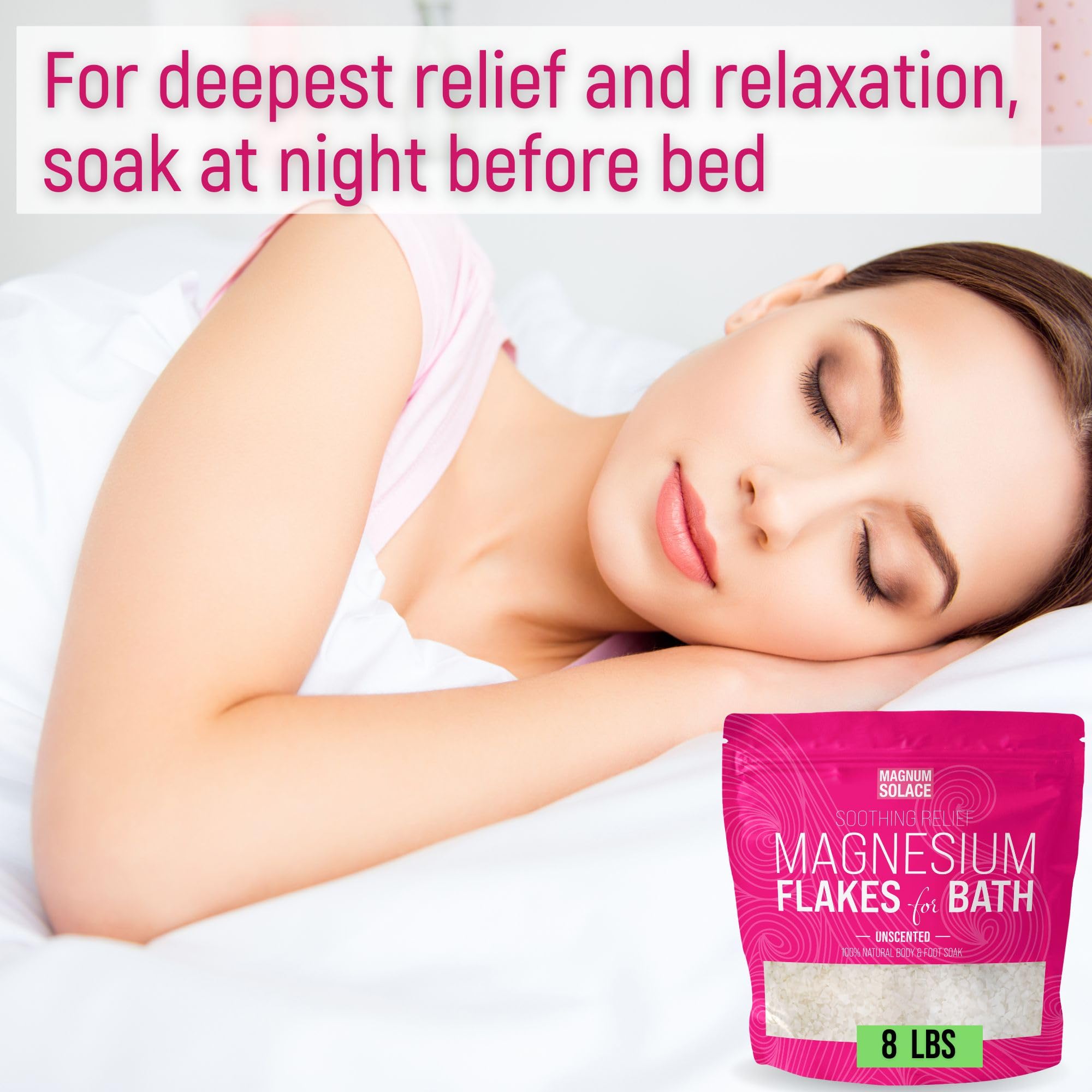 Magnum Solace magnesium cream after-bath application for skin hydration.