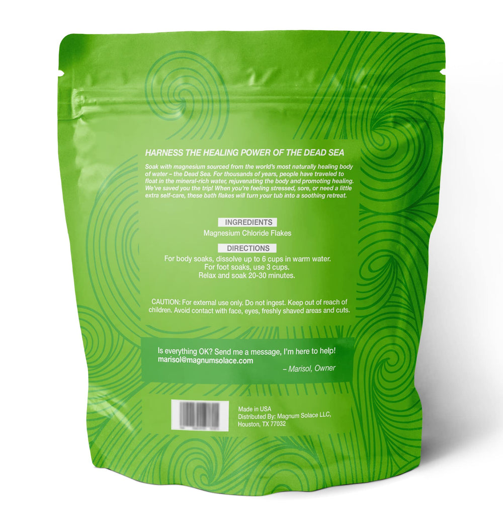 Magnum Solace magnesium cream applied post-soak for additional skin nourishment.