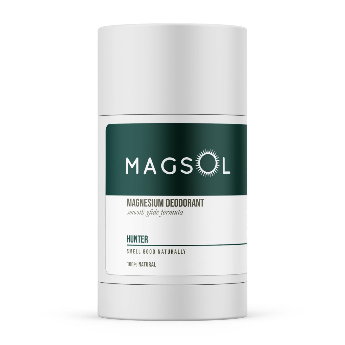 Magsol magnesium deodorant stick close-up highlights aluminum-free formula for sensitive skin