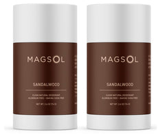 MagSol sandalwood deodorant pack front highlights aluminum-free freshness for daily use