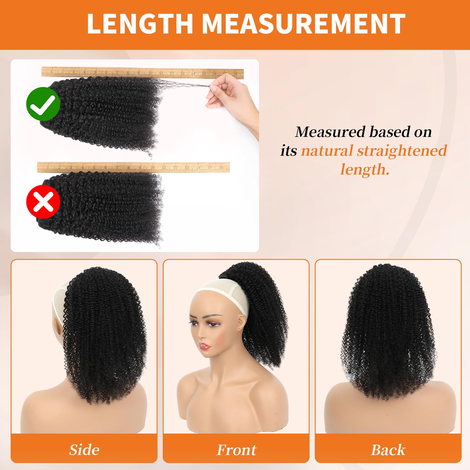 MAHKOTAKU Afro Kinky Curly Ponytail on model, showcasing effortless transformation.