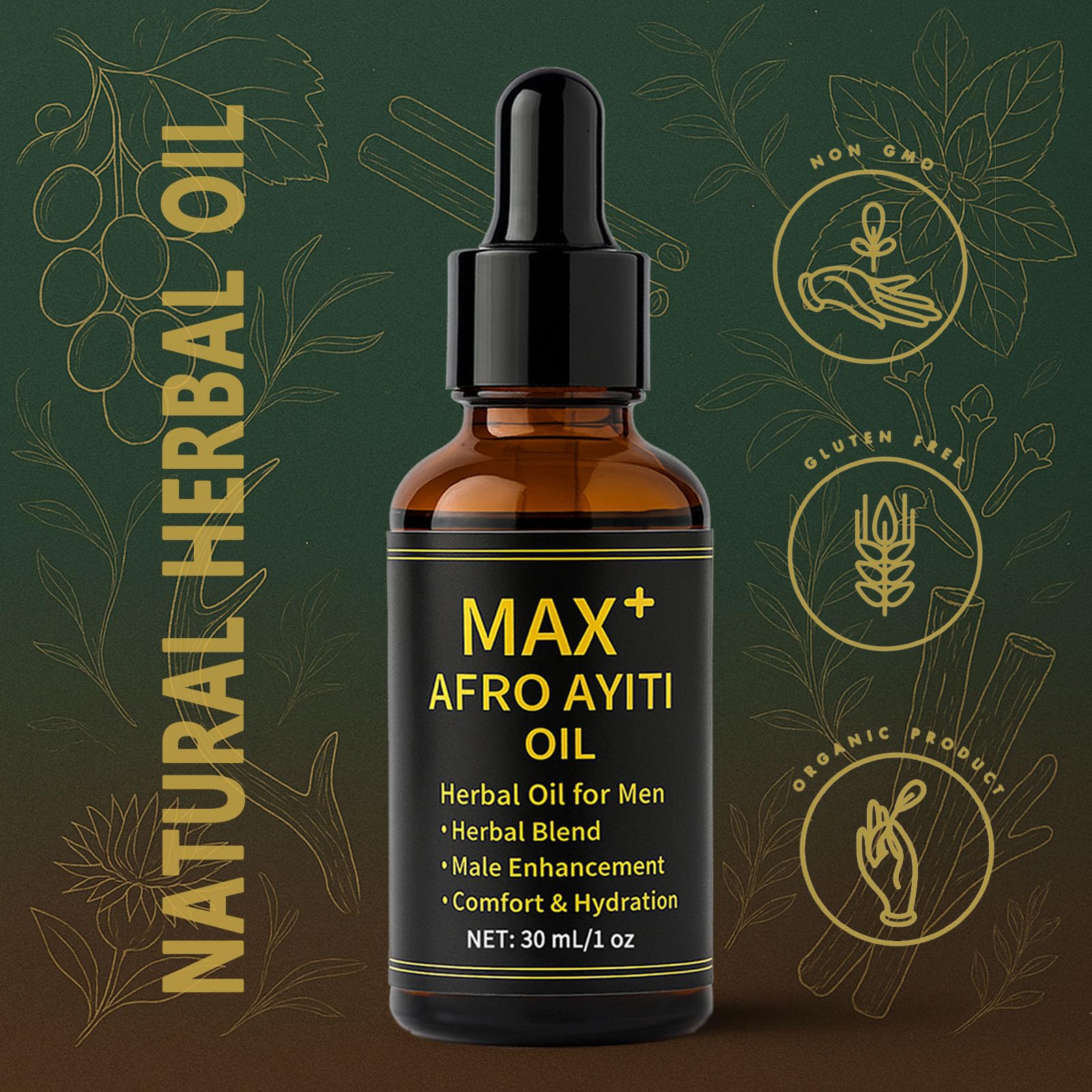 Maidlure Max+ Afro Ayiti Oil applied after a shower for moisturized skin.