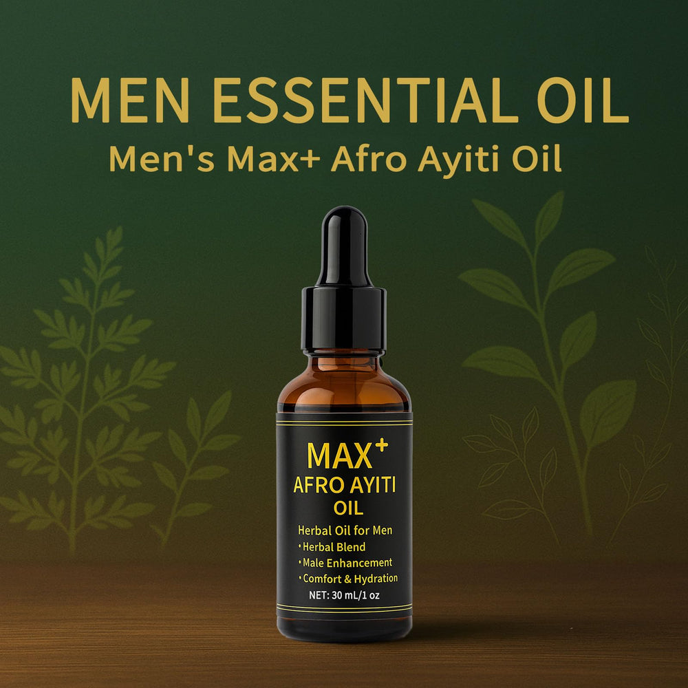 Maidlure Afro Ayiti Oil being poured for a smooth, non-greasy massage.