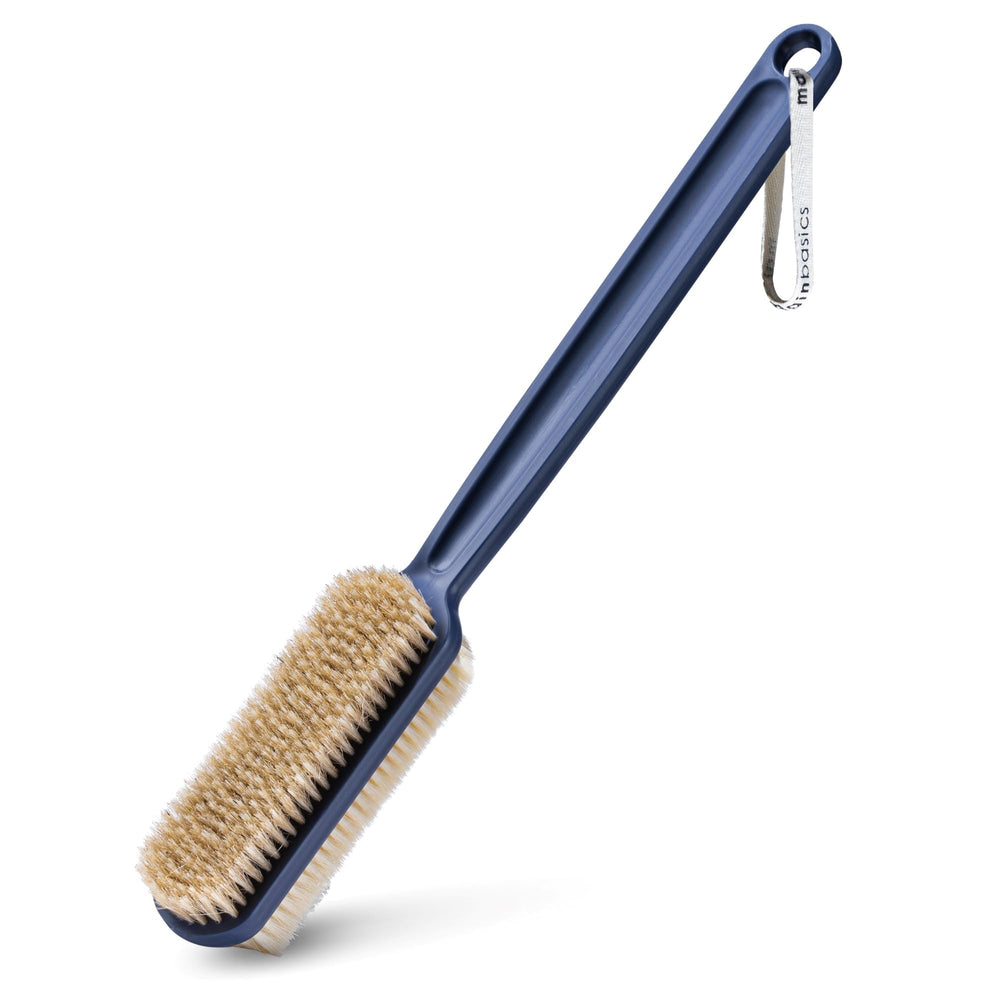 MainBasics back-scrubber long-handle shown for easy reach