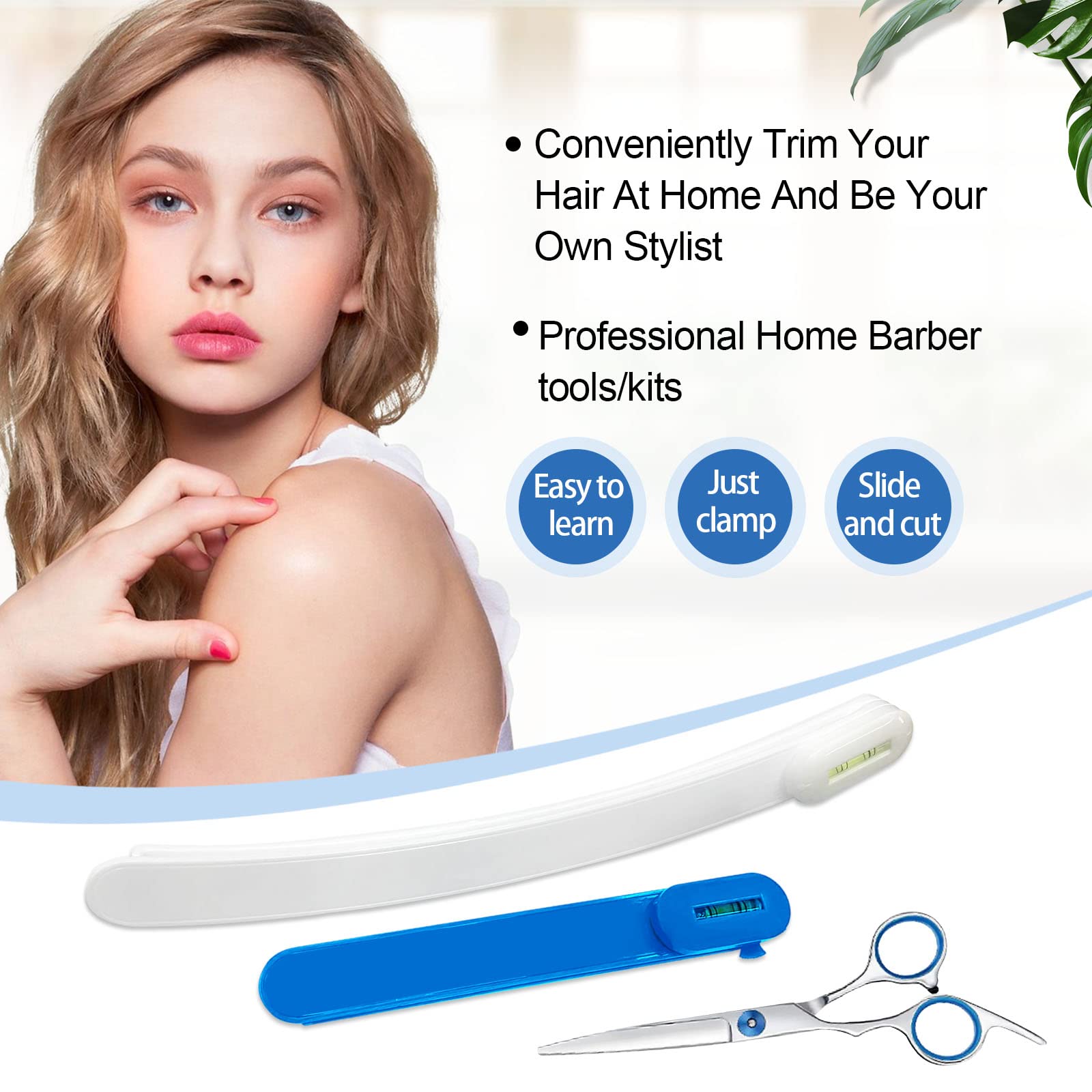 MAIPAY bang cutter blue action shot for quick bang trims