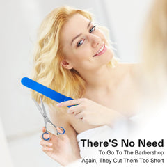 MAIPAY hair cutting kit blue scissors side view for layered looks