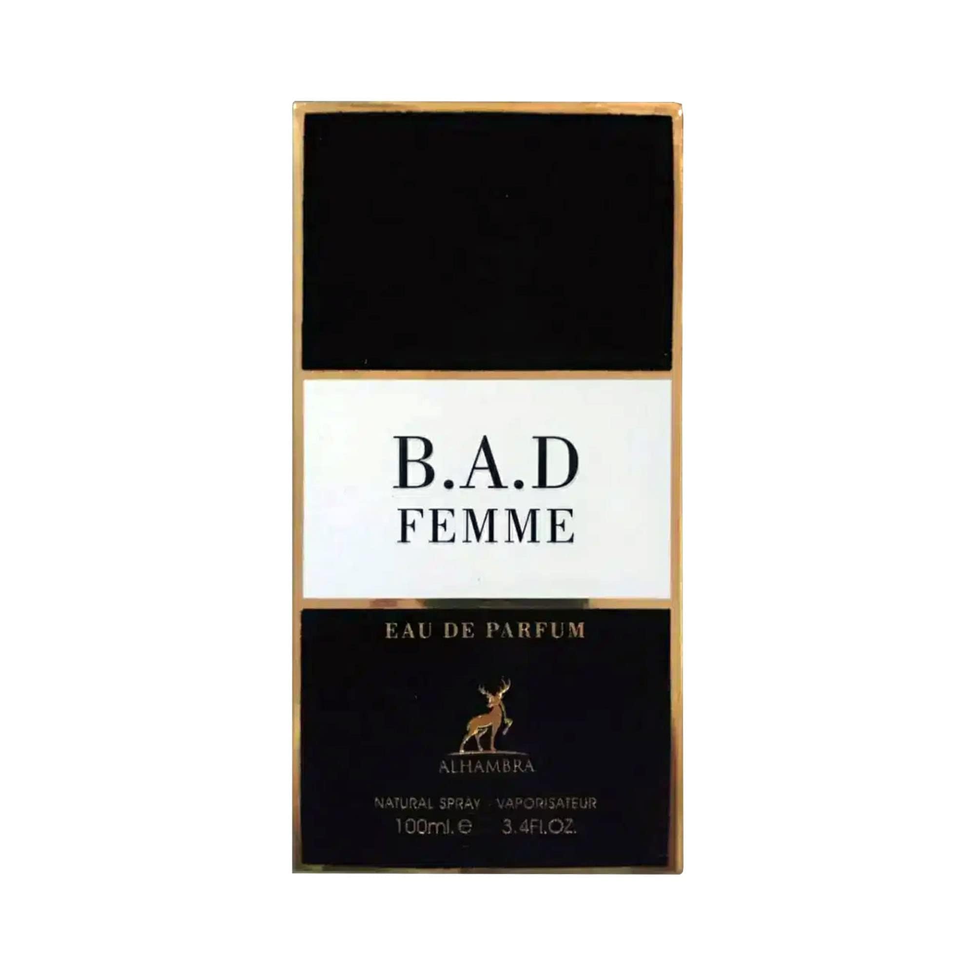 Maison Alhambra B.A.D EDP packaging box with gift-ready presentation