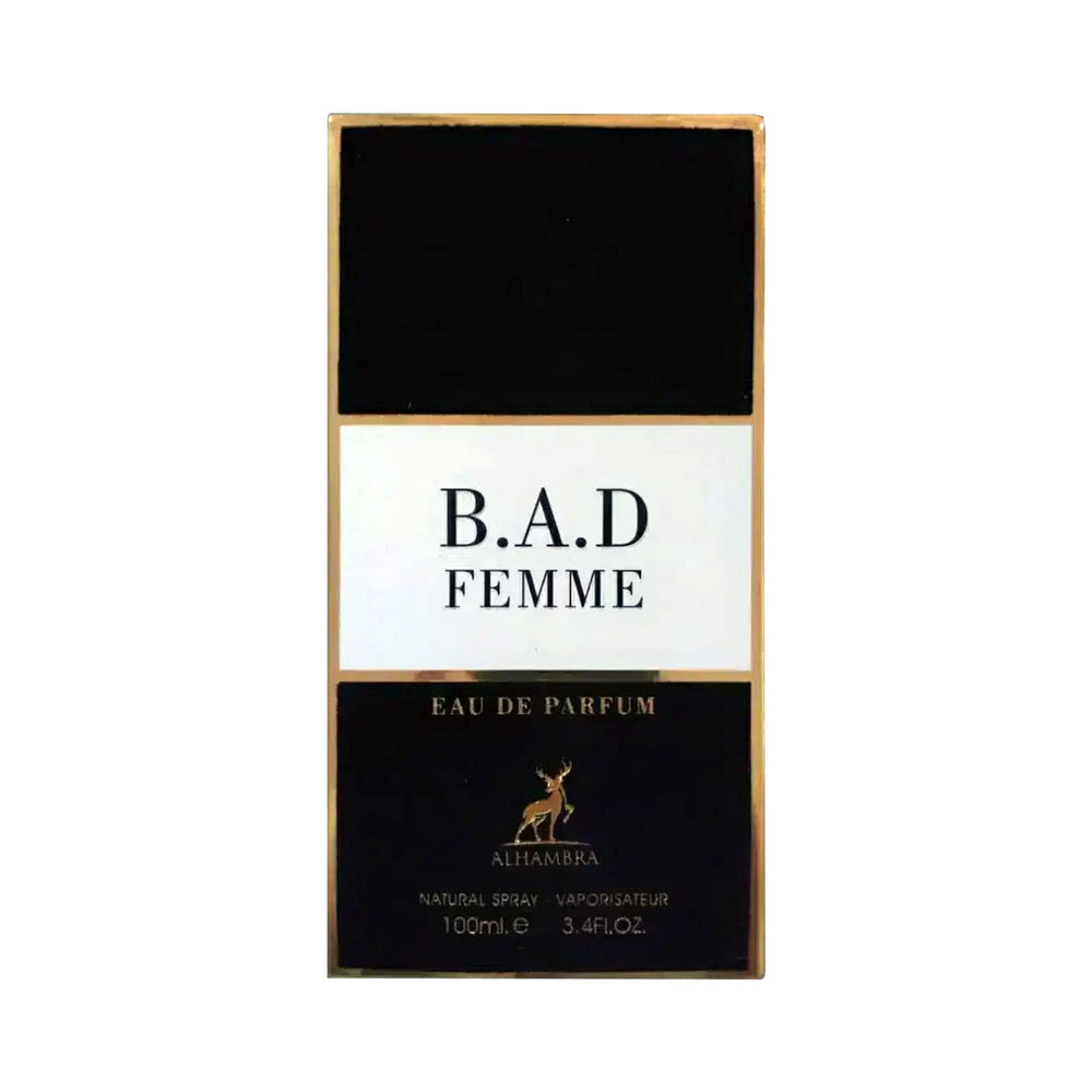 Maison Alhambra B.A.D EDP packaging box with gift-ready presentation