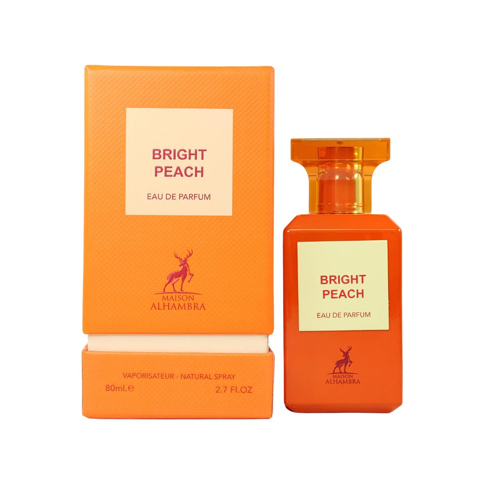Maison Alhambra Coral Blush top notes of peach and blood orange for an uplifting start.
