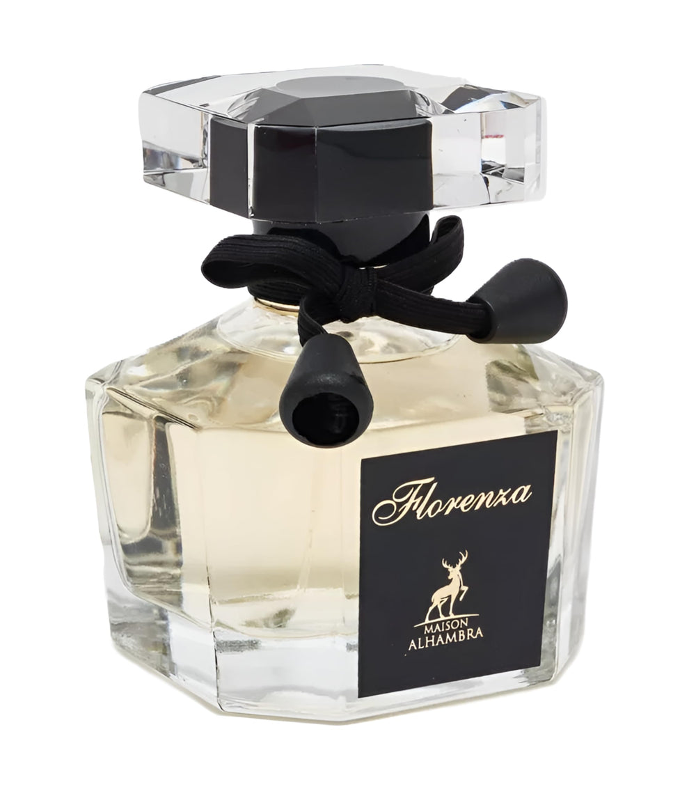 Maison Alhambra Florence EDP display shot evokes romantic occasions.